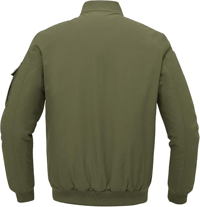 Gopune Men's Windproof Bomber Jacket Warm Water Resistant Windbreaker Winter Outwear Quilted Jackets Coats